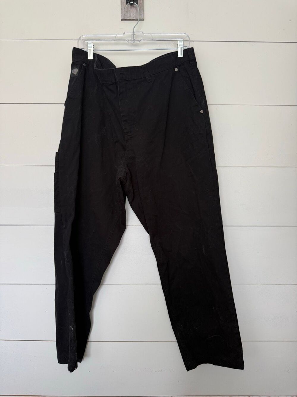 Harley Davidson Men’s 40x30 Black Denim Jeans Motorcycle Biker